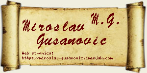 Miroslav Gušanović vizit kartica